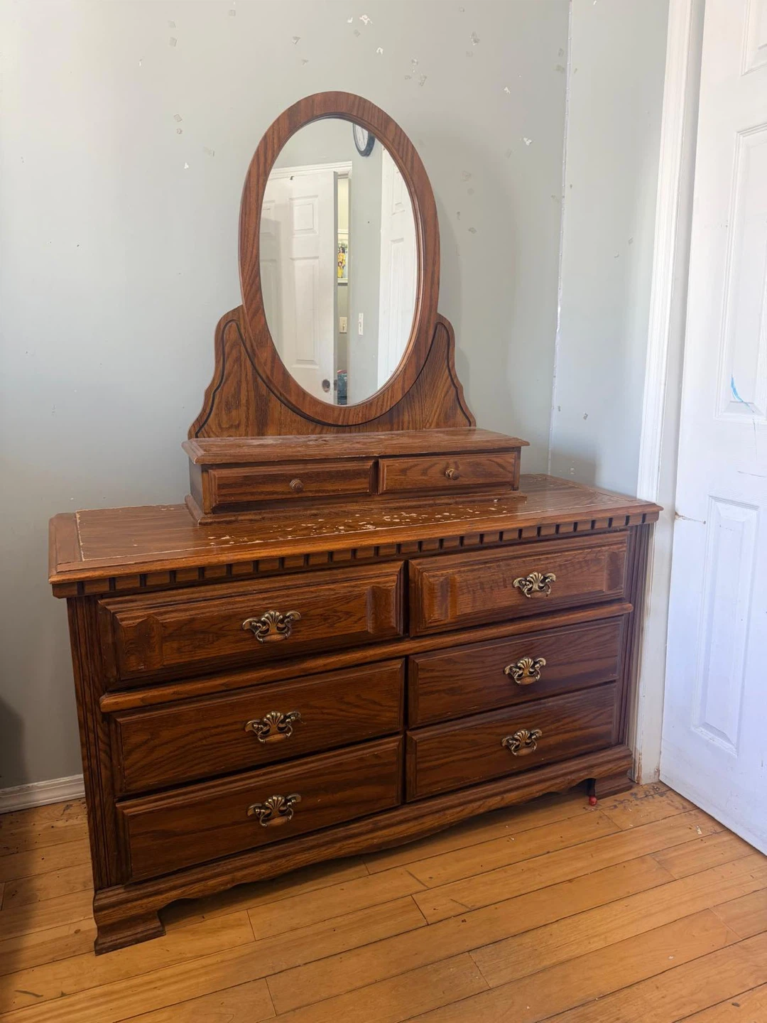 Wood Dresser with Mirror and Jewelry Box - photo 2