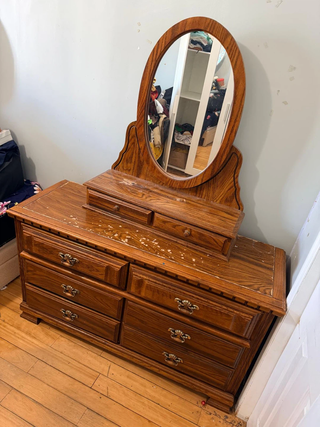 Wood Dresser with Mirror and Jewelry Box - photo 4