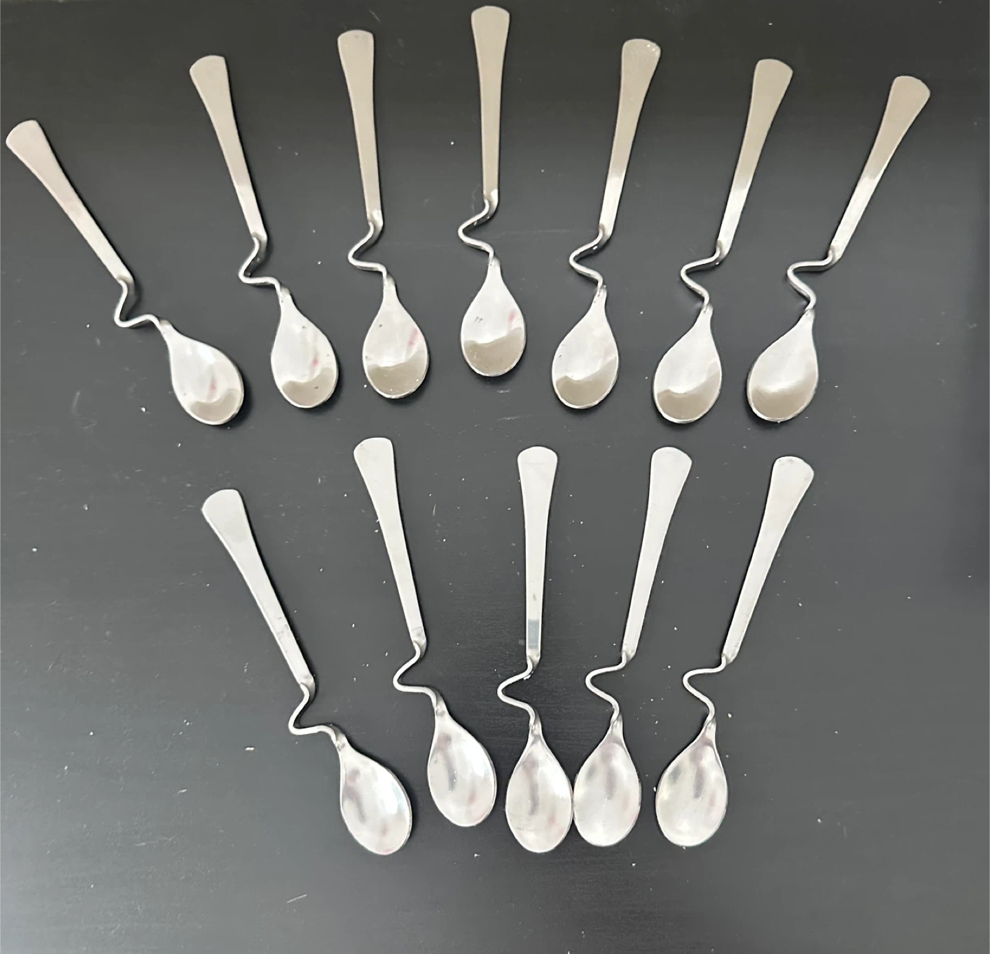 Set of 12 Swirl Dessert Spoons