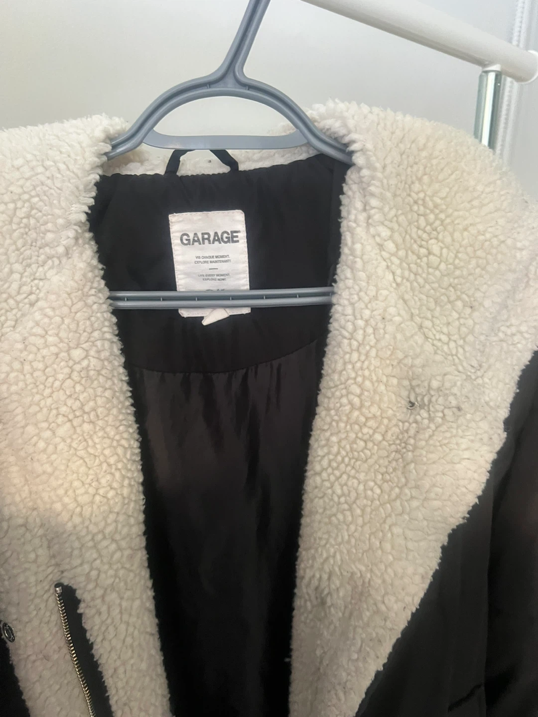 Garage Black Sherpa Lined Winter Jacket - photo 2