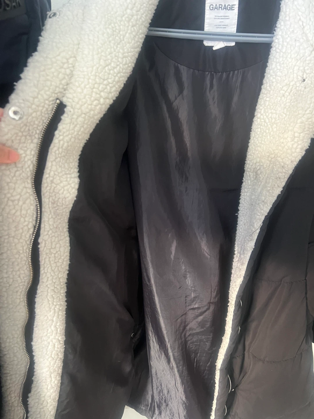 Garage Black Sherpa Lined Winter Jacket - photo 3