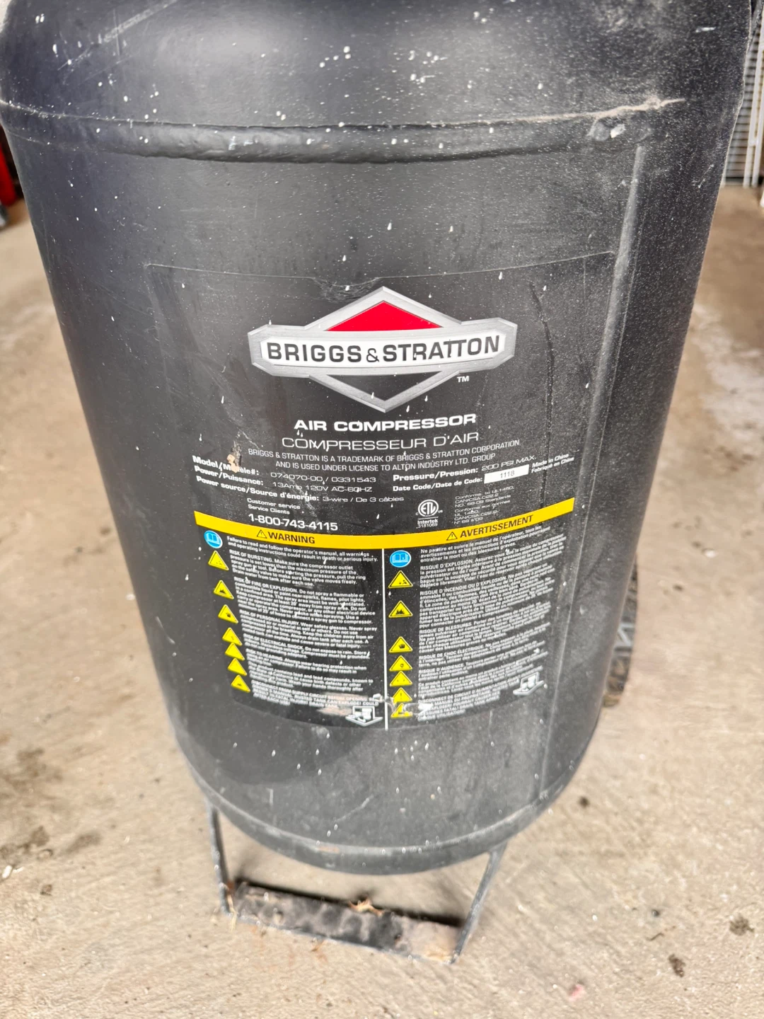Briggs & Stratton 15 Gallon Air Compressor - photo 5