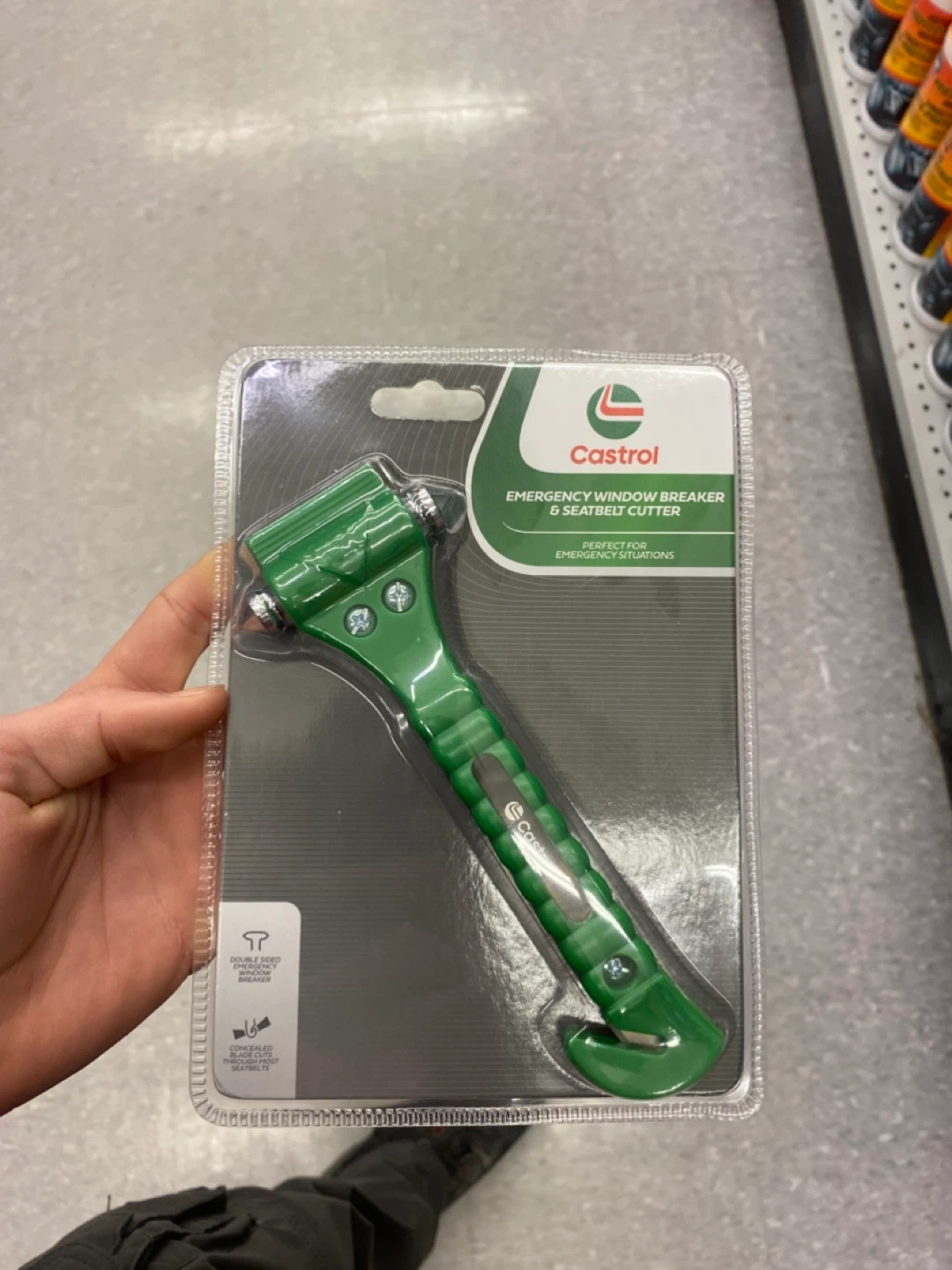 Castrol Emergency Window Breaker & Seatbelt Cutter