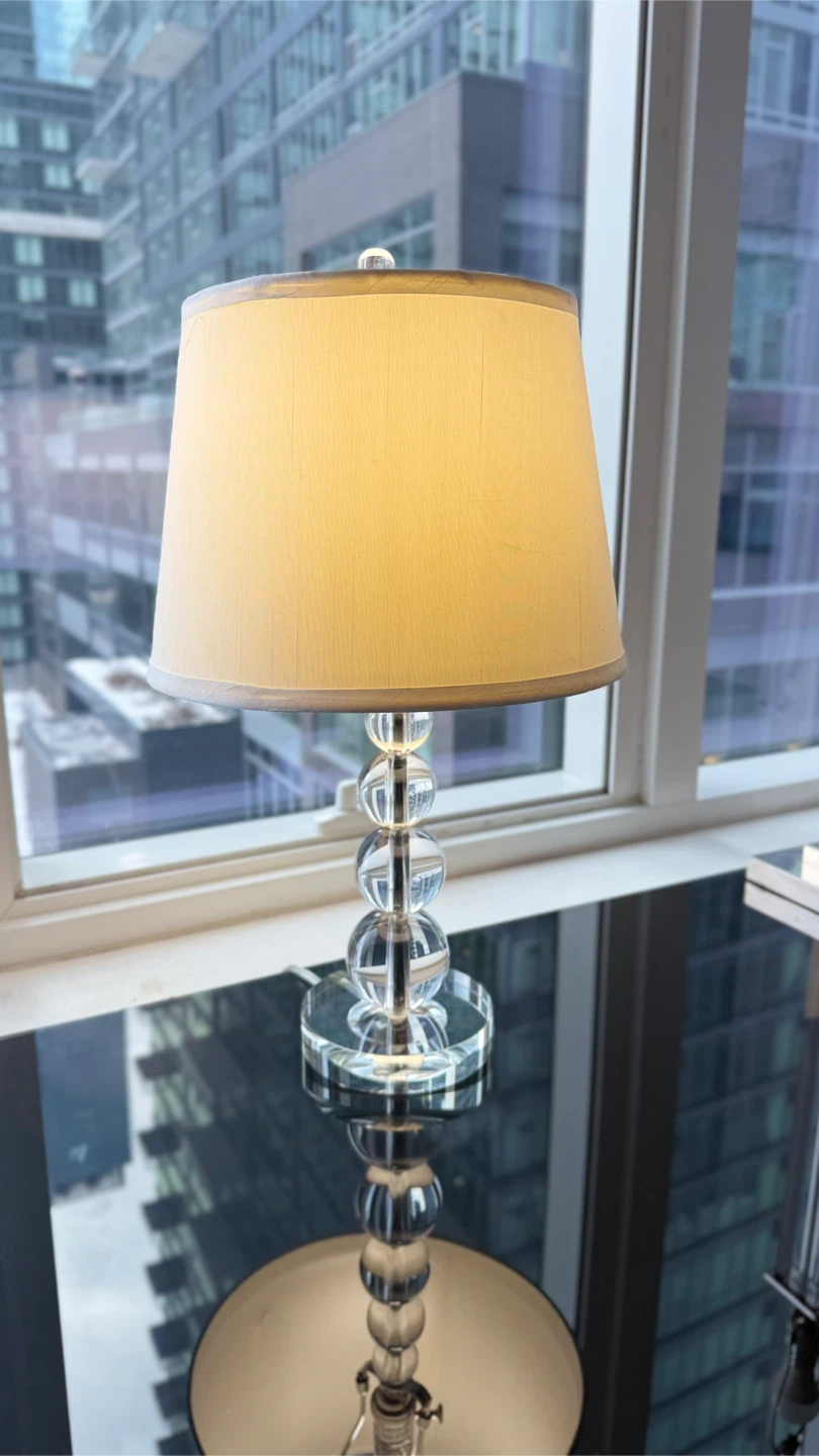 Crystal Orb Table Lamp 22”