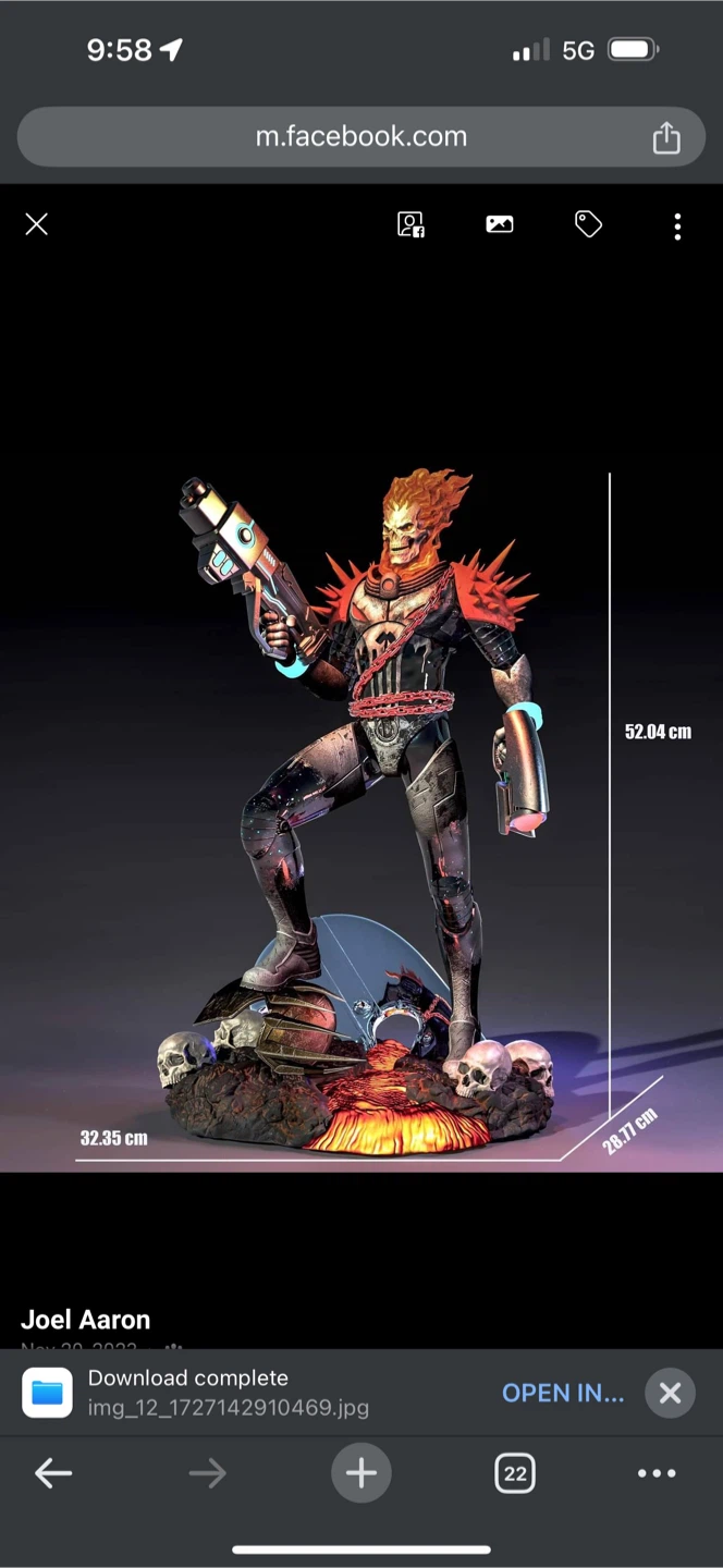1:4 scale custom Cosmic Ghost Rider resin statue - photo 5