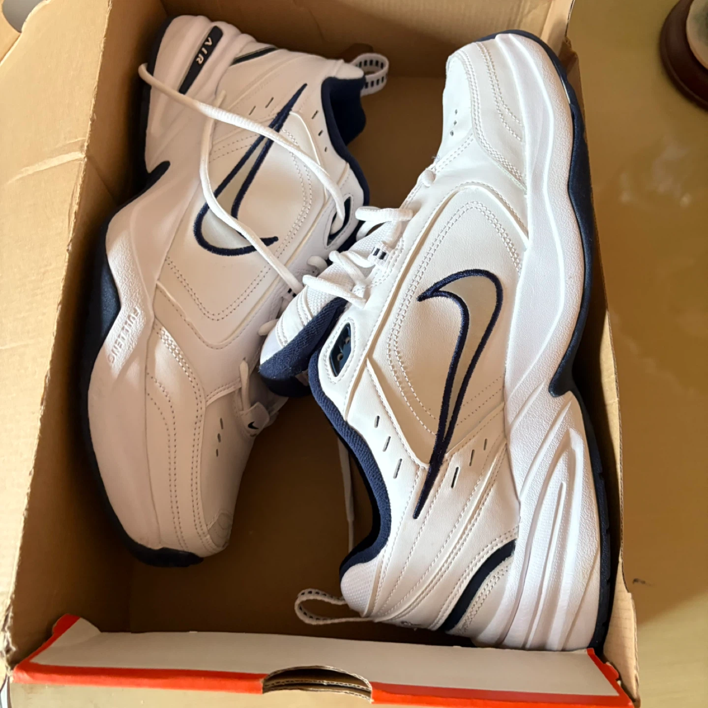Nike Air Monarch IV White/Metallic Silver Shoes