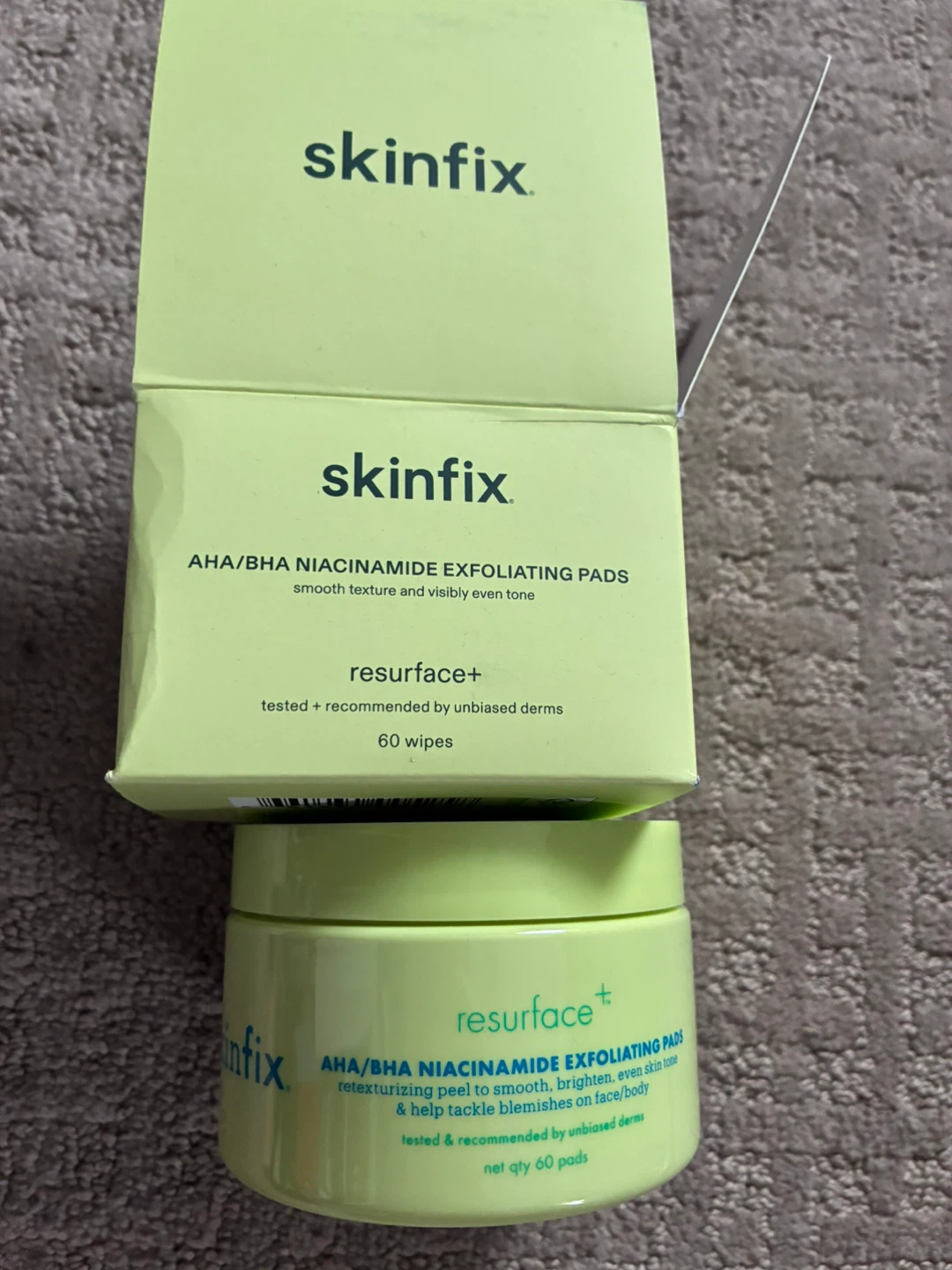 Skinfix AHA/BHA Niacinamide Exfoliating Pads - 60 ct