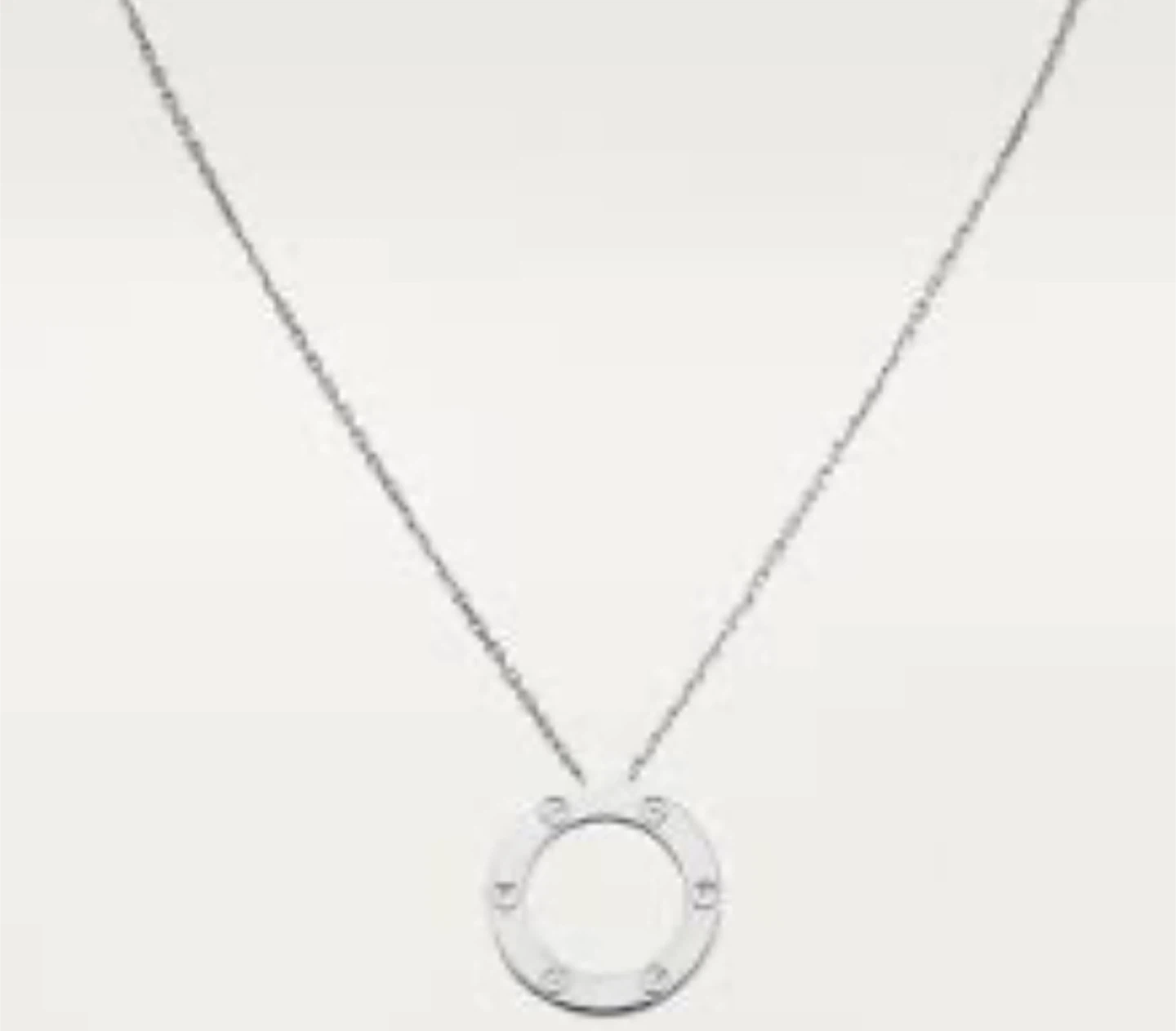 white gold plated Love Necklace - photo 2