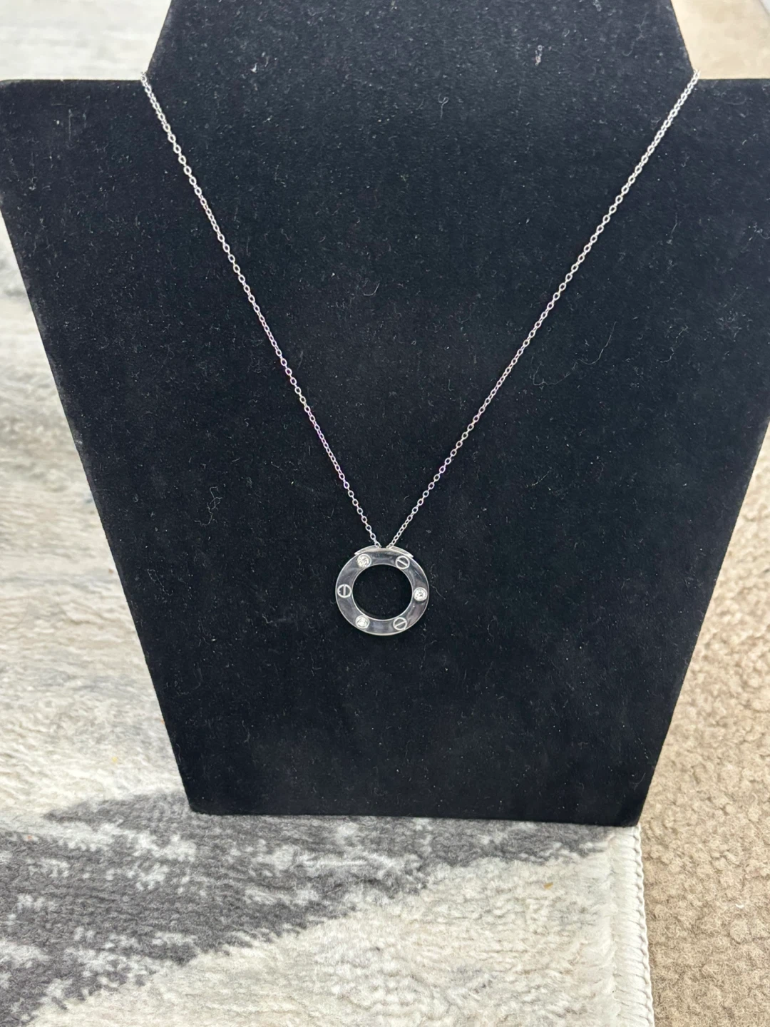 white gold plated Love Necklace