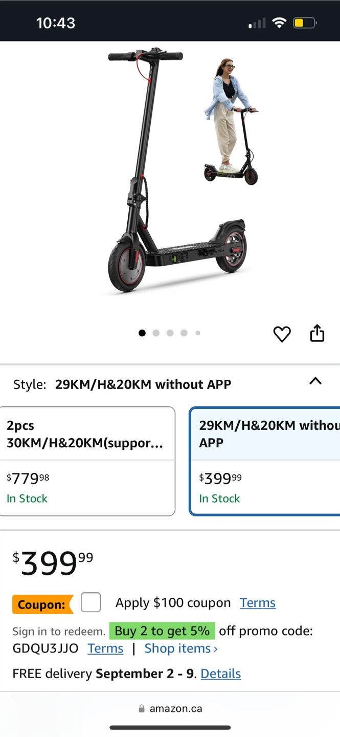 Electric Scooter - SCOOTER - photo 2