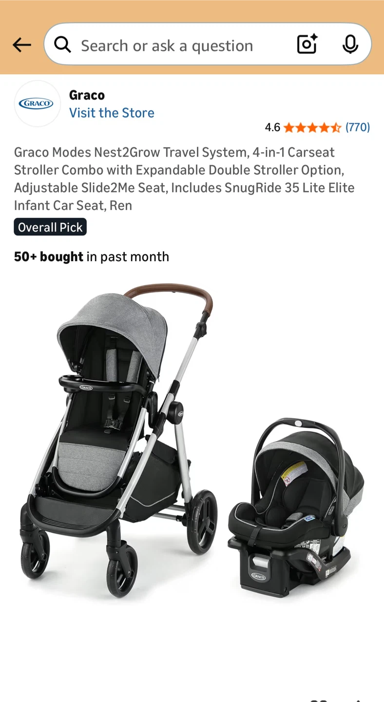 Graco Modes Nest2Grow Travel System, Double Stroller - photo 2