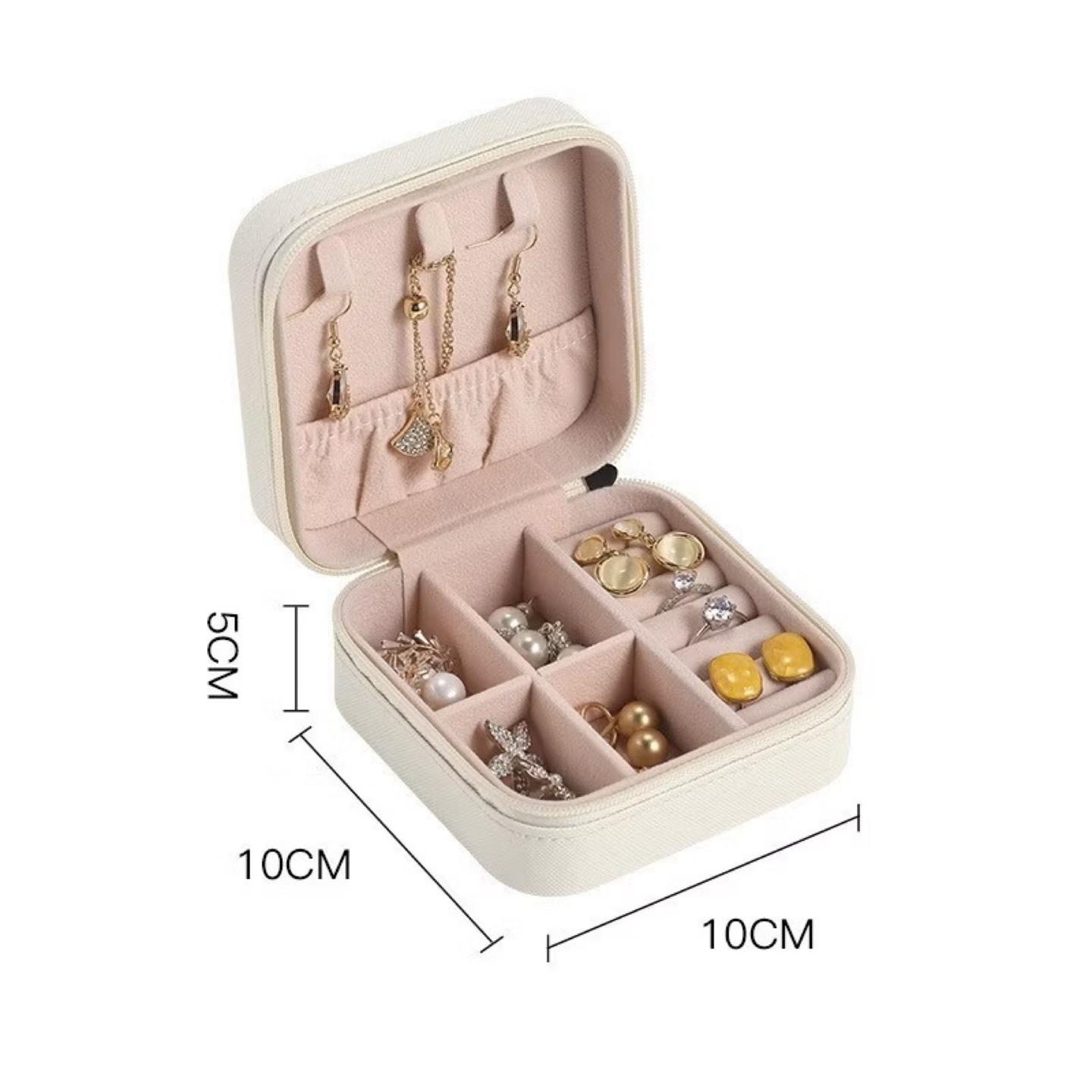 White jewelry organizer box