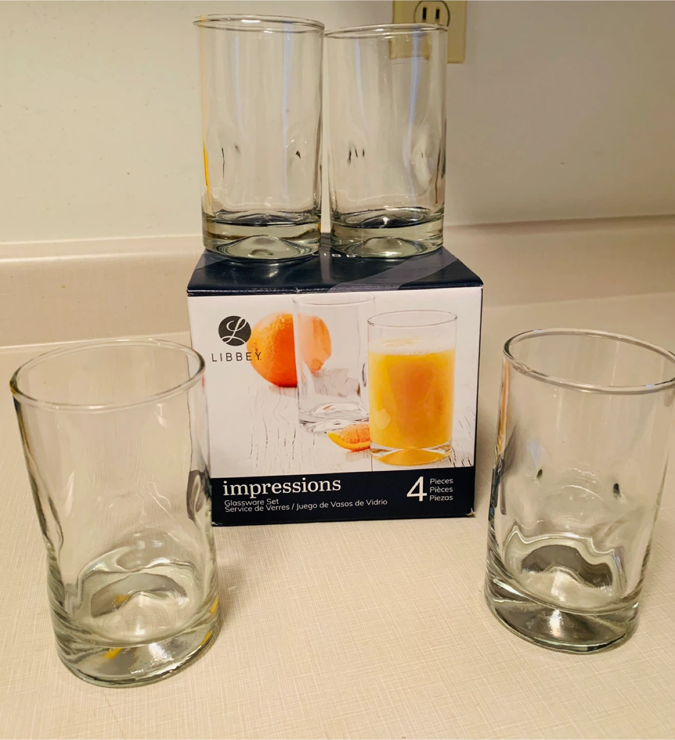 4-Piece Modern Glassware Set
