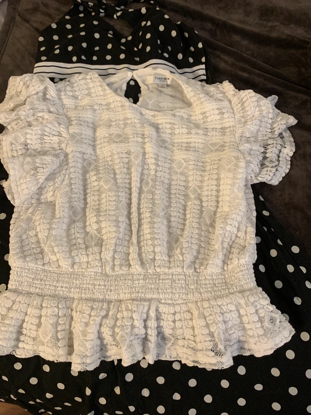 Lot: women’s clothes Black and White Polka Dot Halter Dress - photo 3