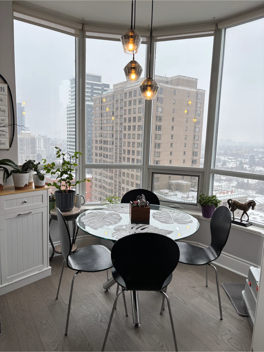 Set of 4 Black Structube Dining Chairs