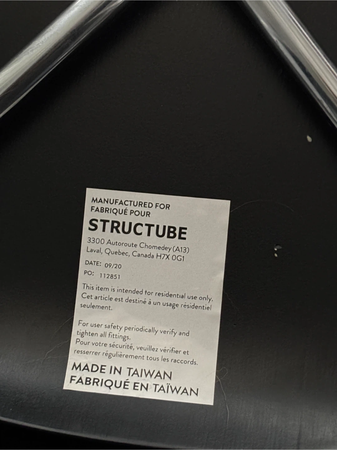 Set of 4 Black Structube Dining Chairs - photo 3