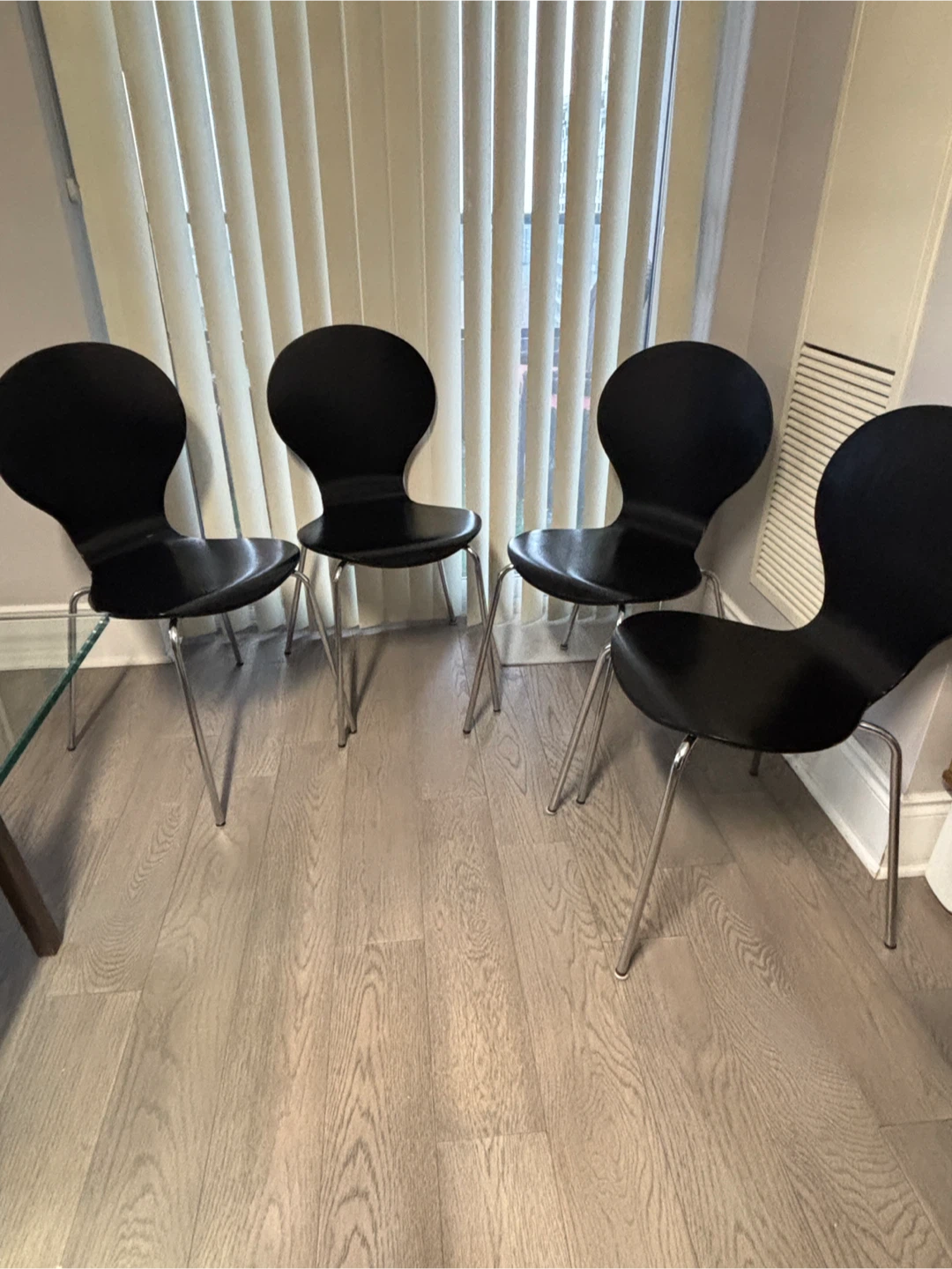 Set of 4 Black Structube Dining Chairs - photo 2
