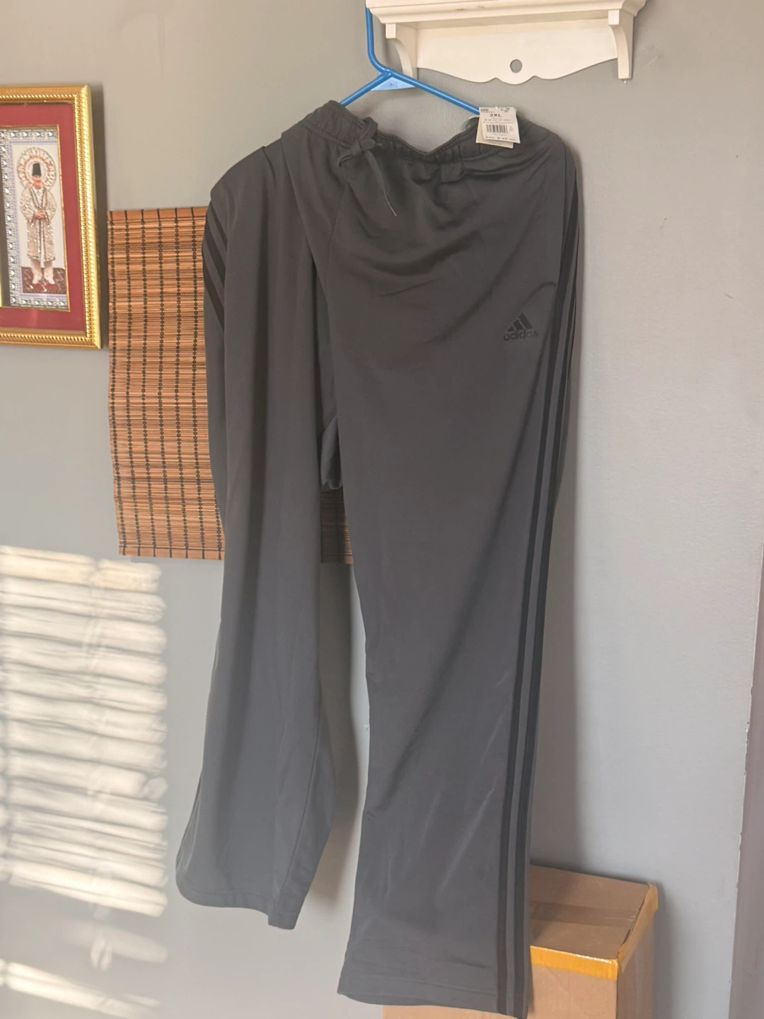 Adidas Men's 2XL Gray Track Pants Brand New