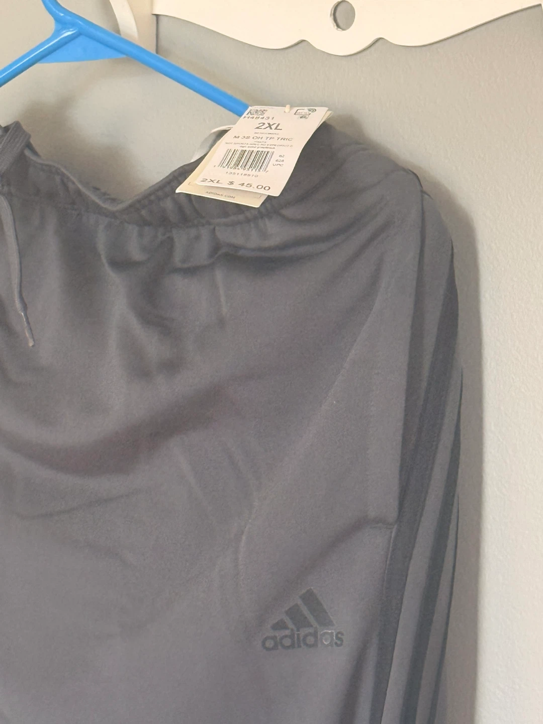 Adidas Men's 2XL Gray Track Pants Brand New - photo 4
