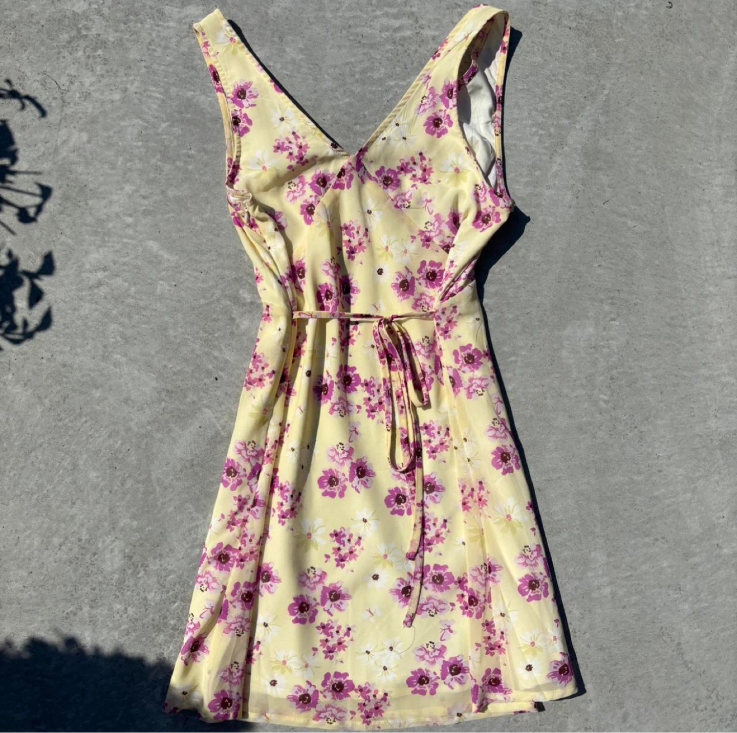 Princess Polly Yellow Floral Mini Dress XS - photo 2