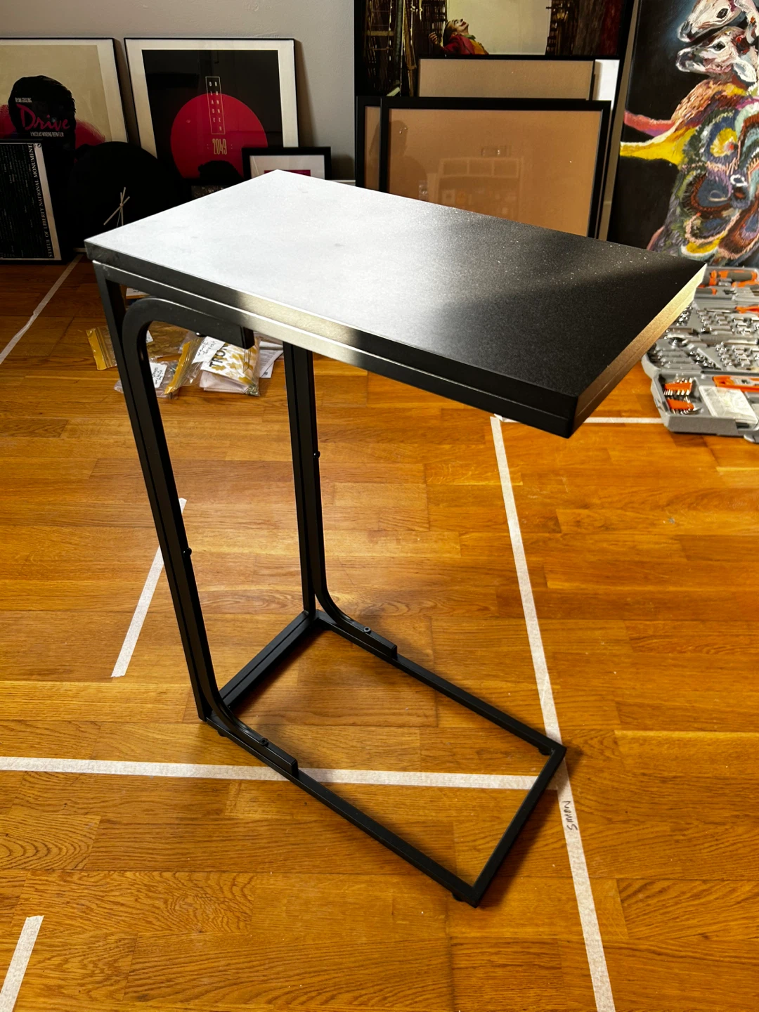 GOOD AS NEW Monarch Specialties Metallic black accent table