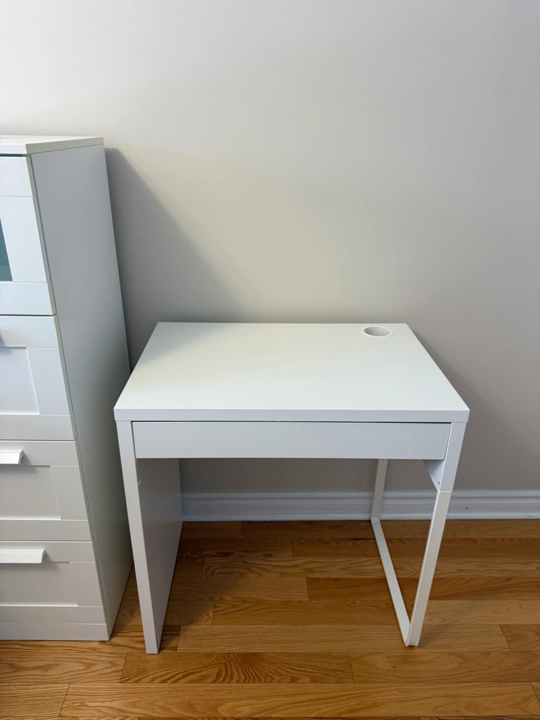 White Writing Desk with Drawer
