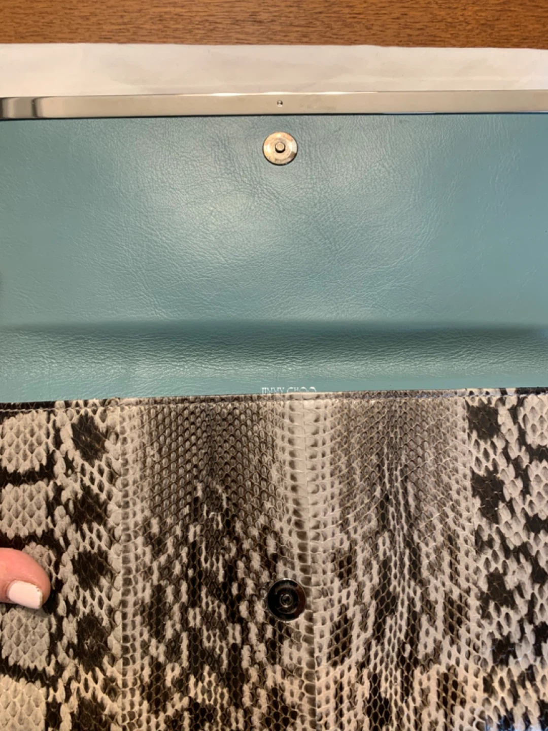 Jimmy Choo Snakeskin Clutch - photo 5