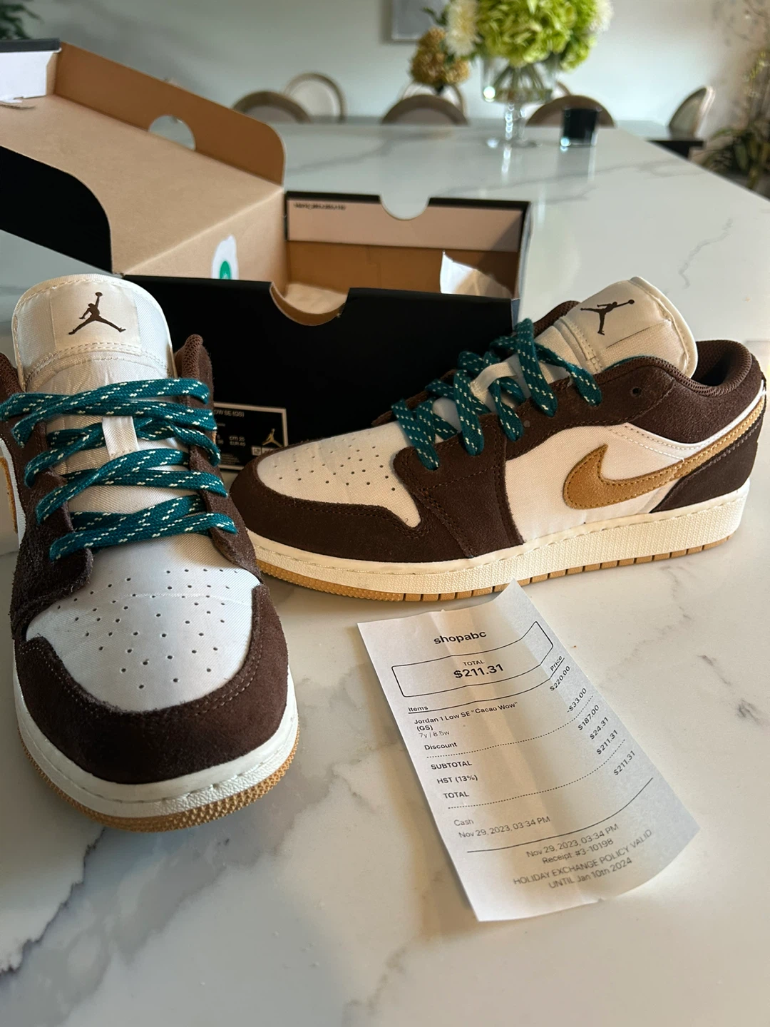 Air Jordan 1 Low SE (GS) Cacao Wow / Cacao Wow - Twine - photo 2