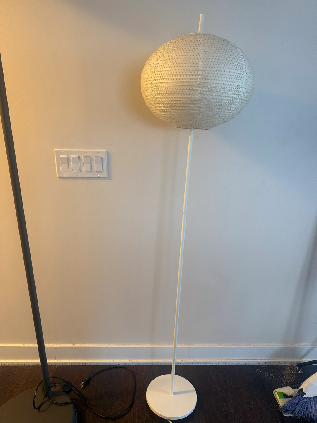 IKEA White Globe Floor Lamp