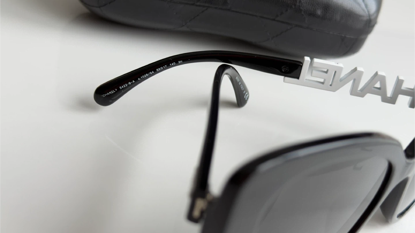 Authentic Chanel Acetate Strass Square Sunglasses 5422-B-A - photo 3