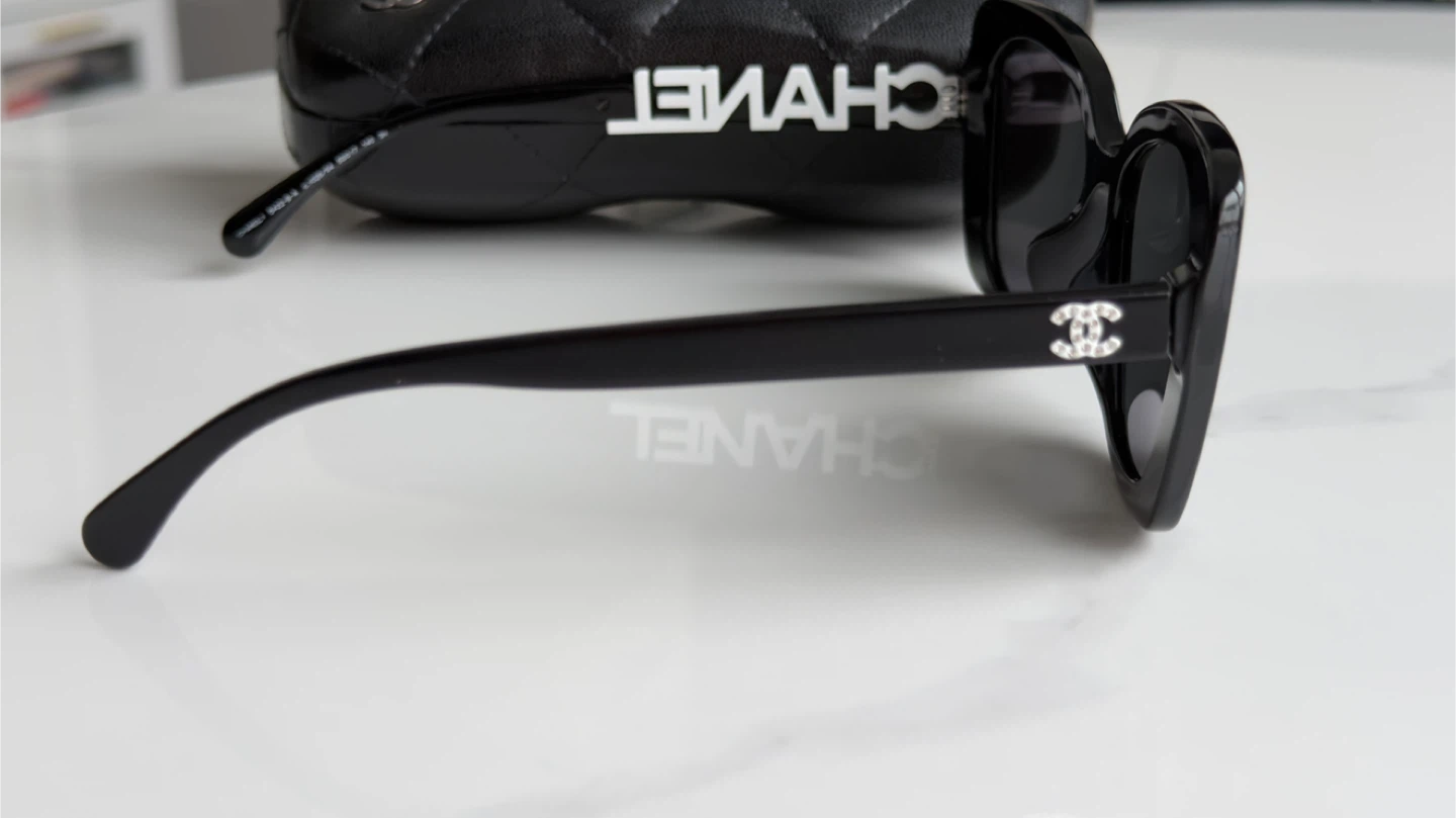 Authentic Chanel Acetate Strass Square Sunglasses 5422-B-A - photo 4