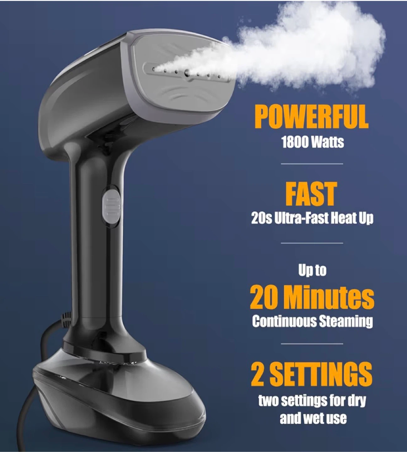 TAYDZSW Handheld Fabric Steamer - Black