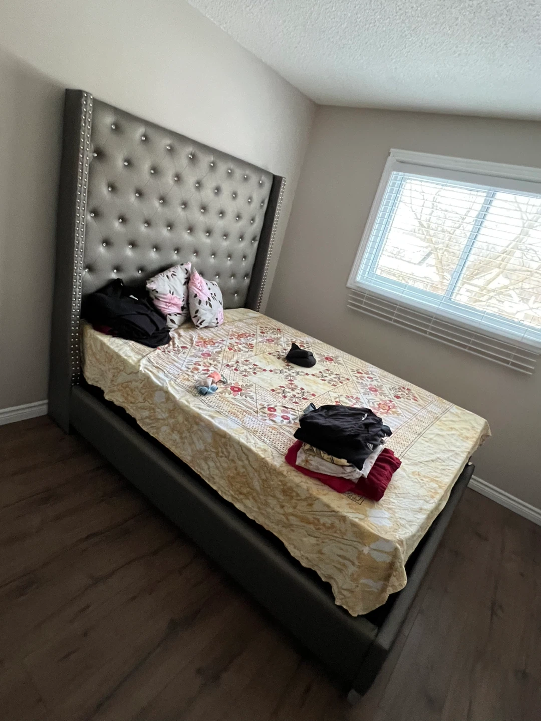 Queen Size Bed Frame with mattress