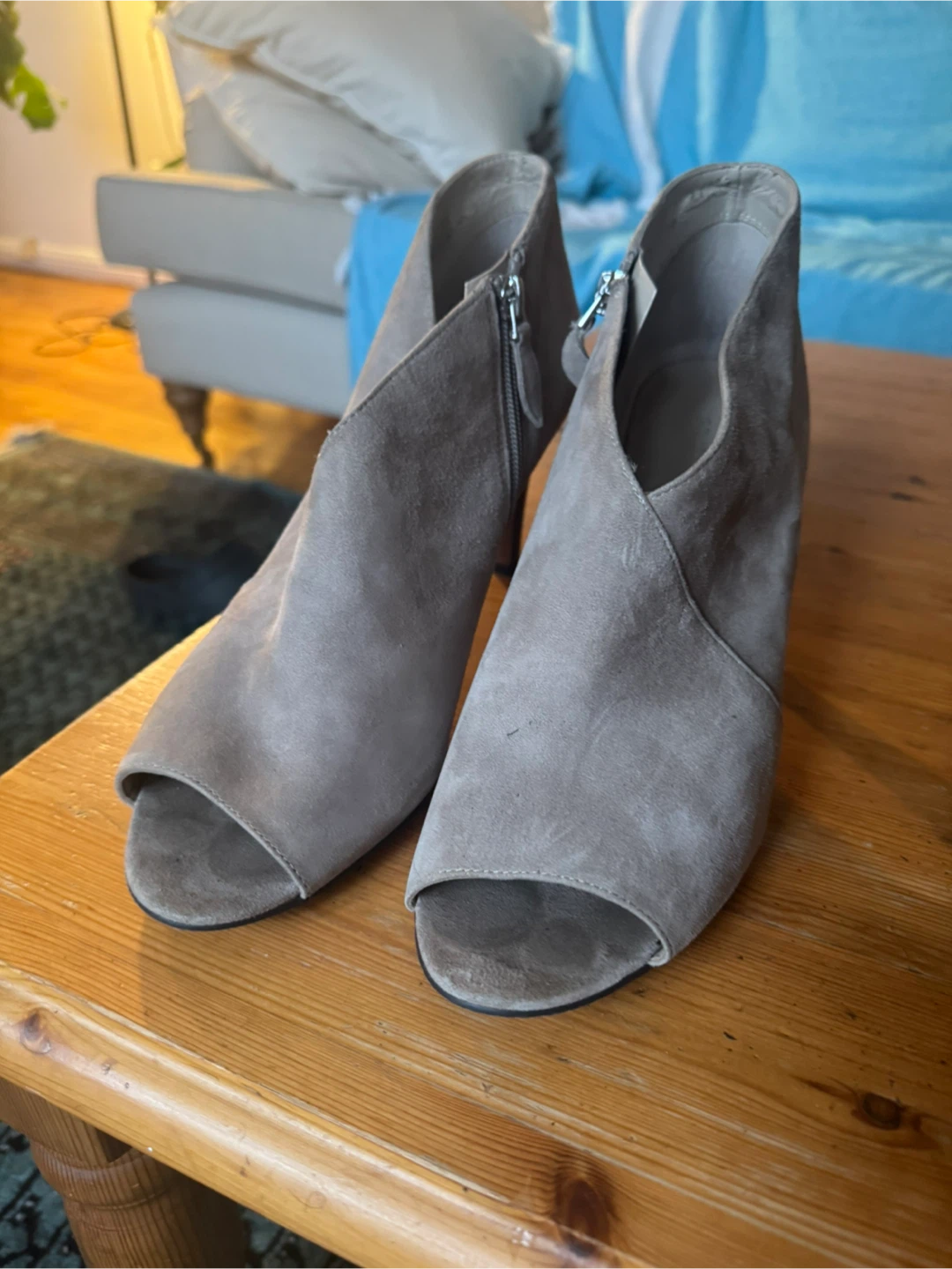 Franco Sarto Suede Ankle Booties