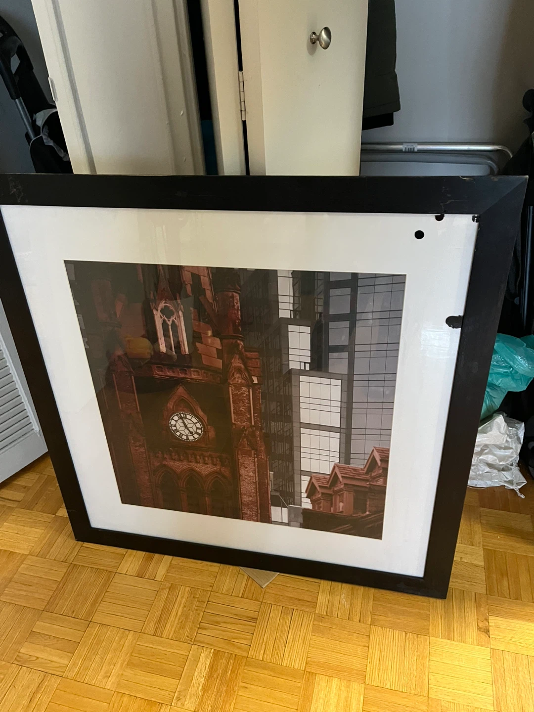 Framed Print of Historic Building with Clock - photo 2