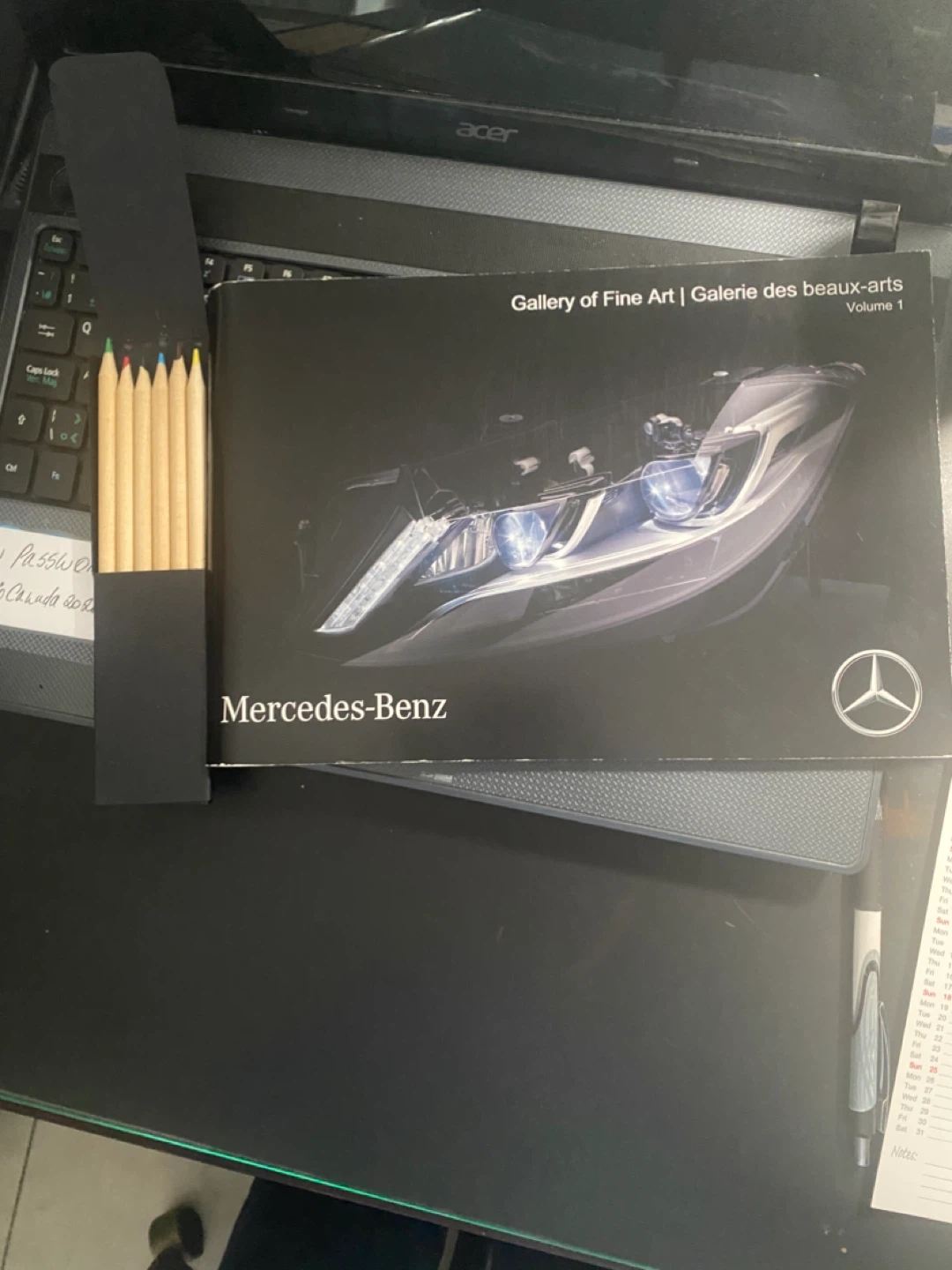 Mercedes-Benz "Gallery of Fine Art" Coloring Book with Pencils