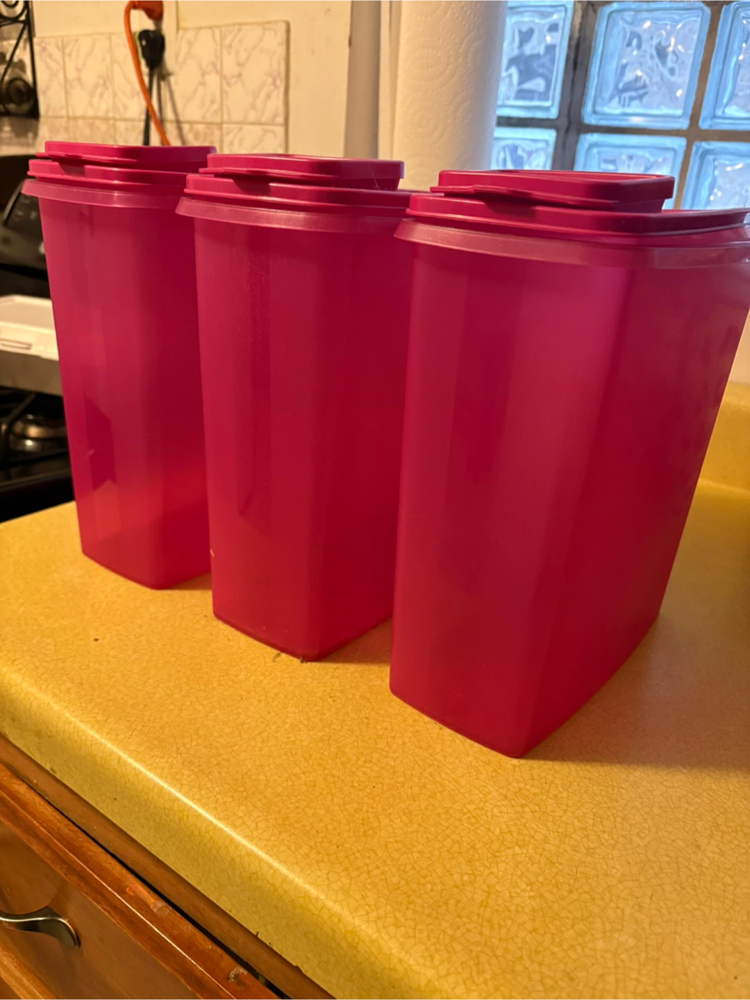 Tupperware Pink Storage Containers - Set of 3