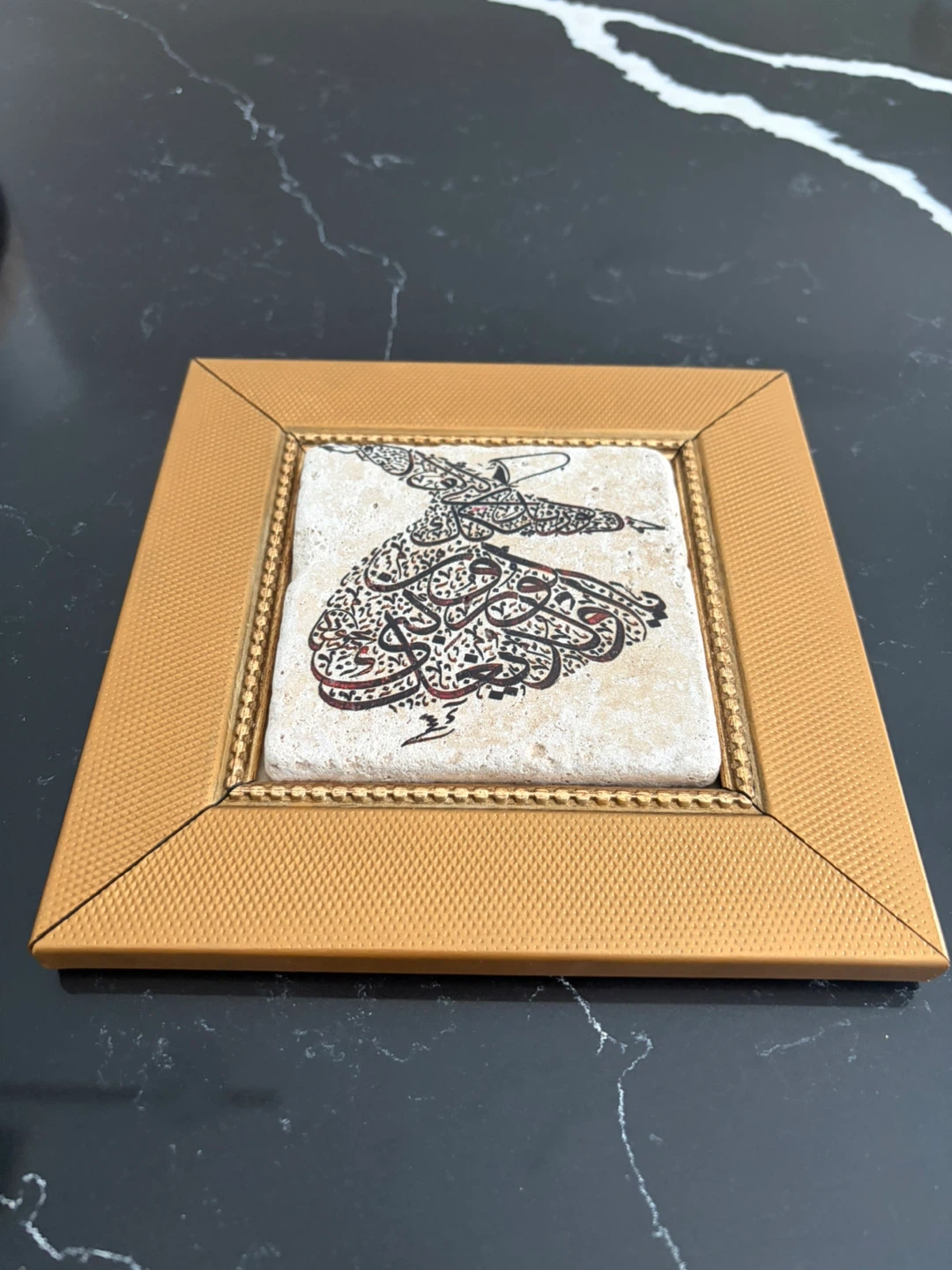Handmade Whirling Dervish Calligraphy Art from Turkey - photo 2