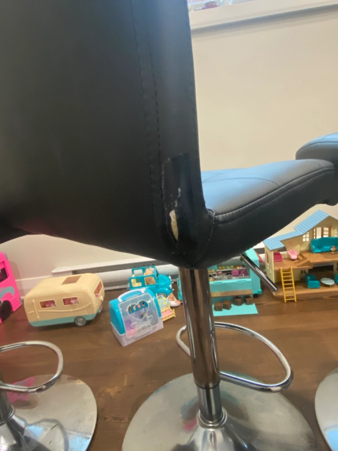 Set of 3 Black Adjustable Bar Stools - photo 4