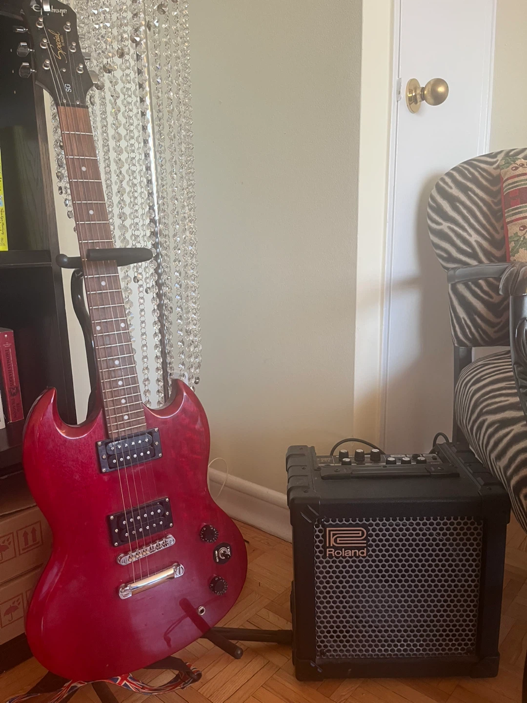 Epiphone SG Electric Guitar with Roland Amplifier