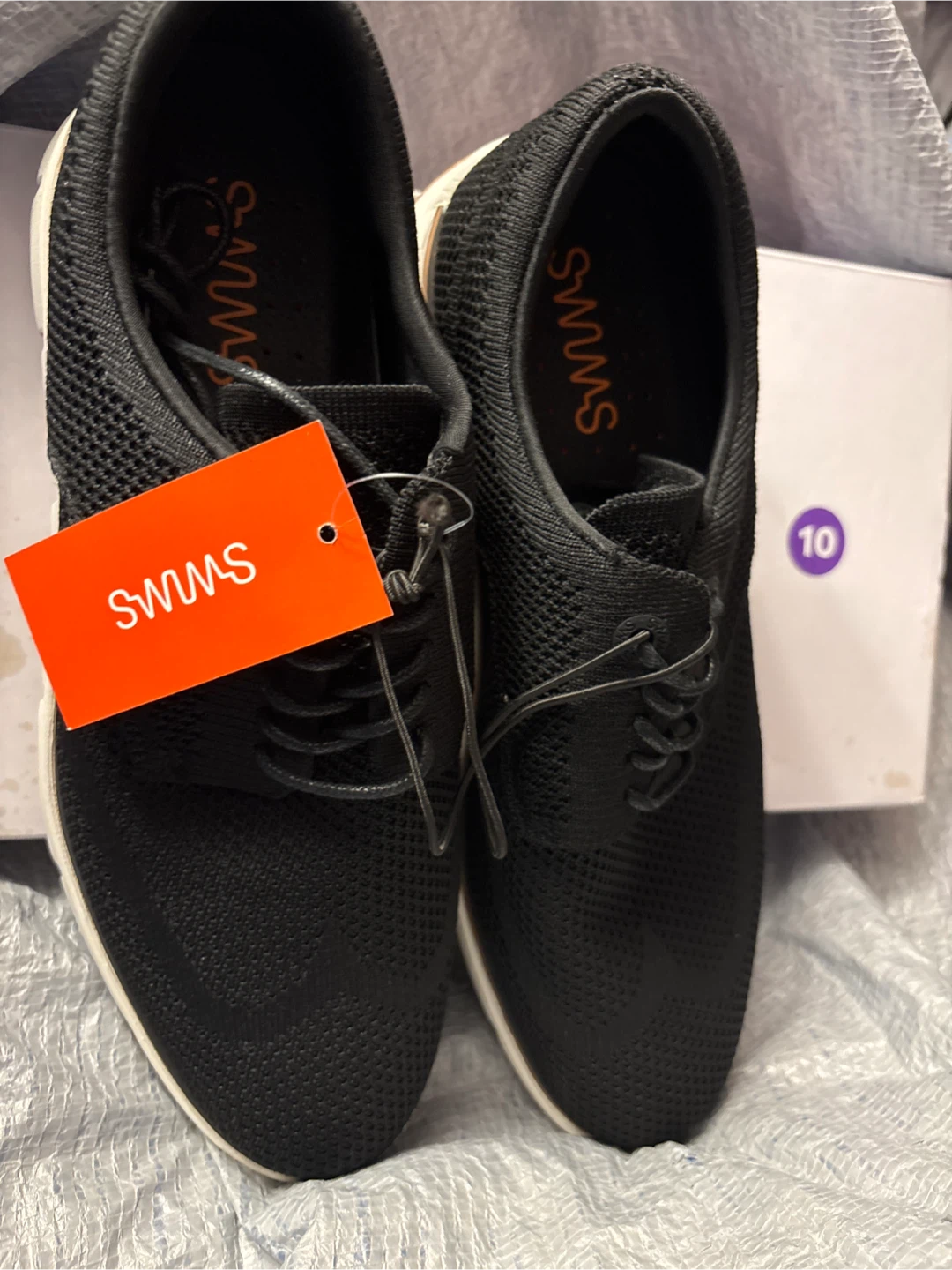 SWMS Black Knit Sneakers Size 10