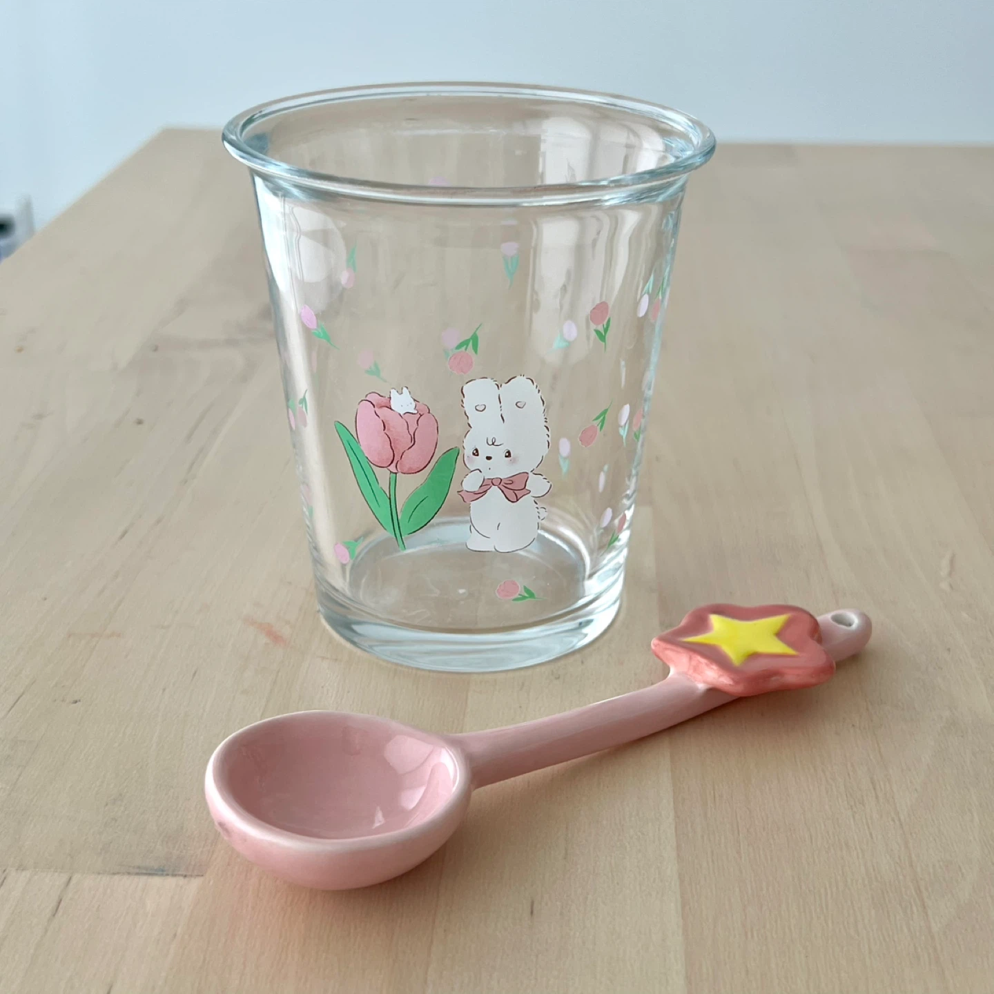 (Retail $28)PRETYZOOM Glass Cup with Spoon