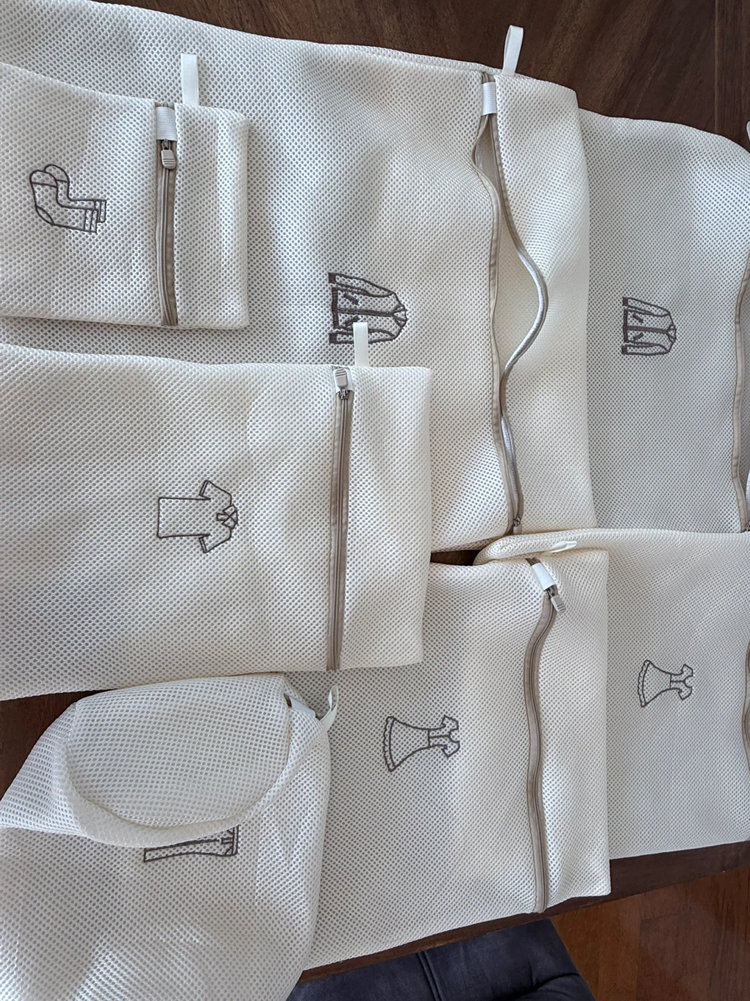Set of 7 Heavy Duty Double-Layer Mesh Laundry Bag