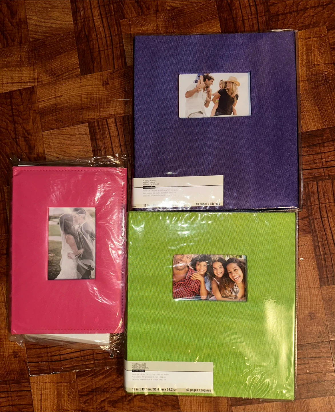 3 Recollection Photo Albums (Purple, Pink, Green)