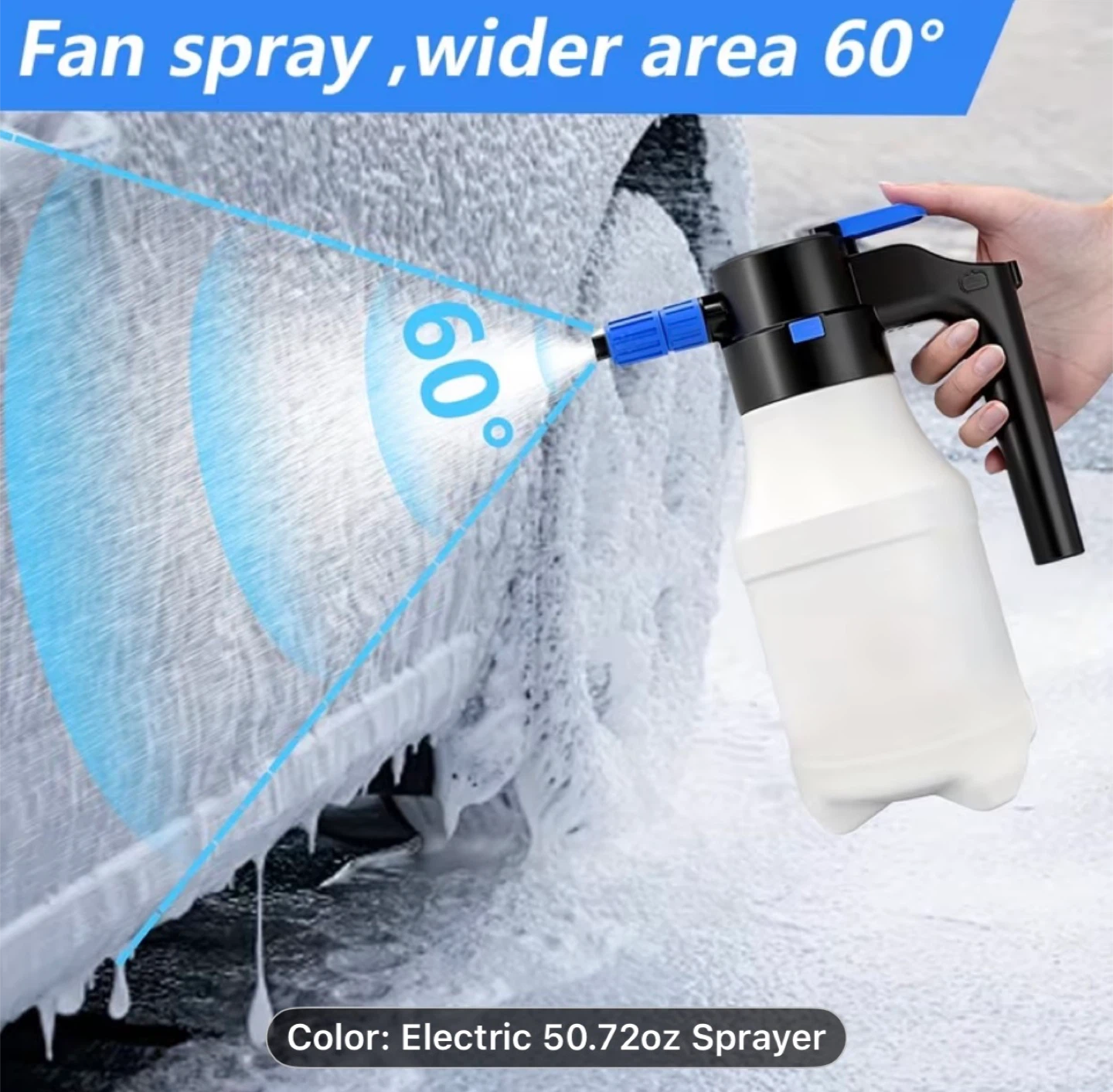 Electric car wash foam spray can, high pressure spray can - photo 2
