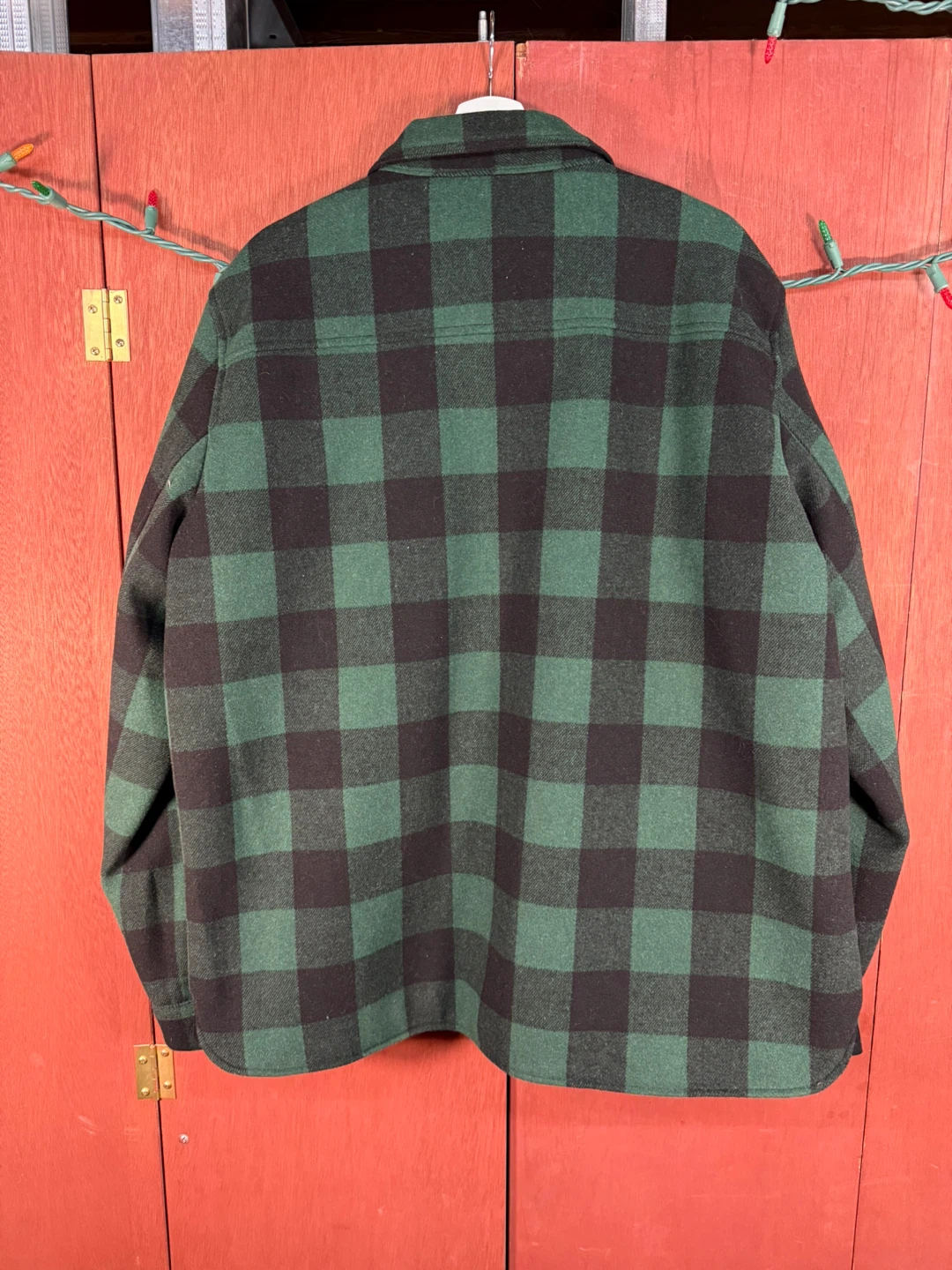 Men’s Wool Blended Sherpa Lined Jacket Green Warm Coat Size Xl - photo 5