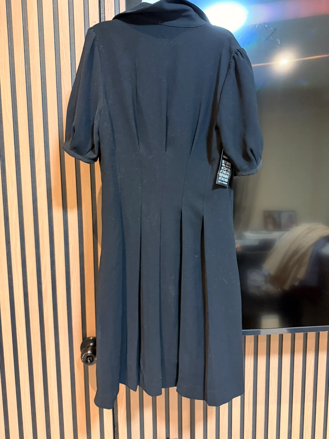Michael Kors Black Button Front Collared Dress Size 6 - photo 3