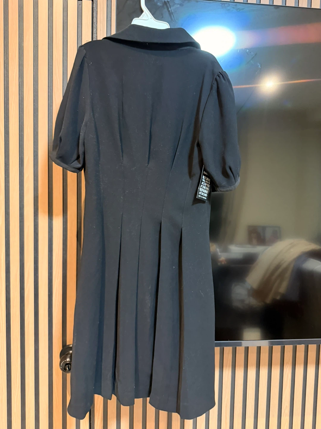 Michael Kors Black Button Front Collared Dress Size 6 - photo 4