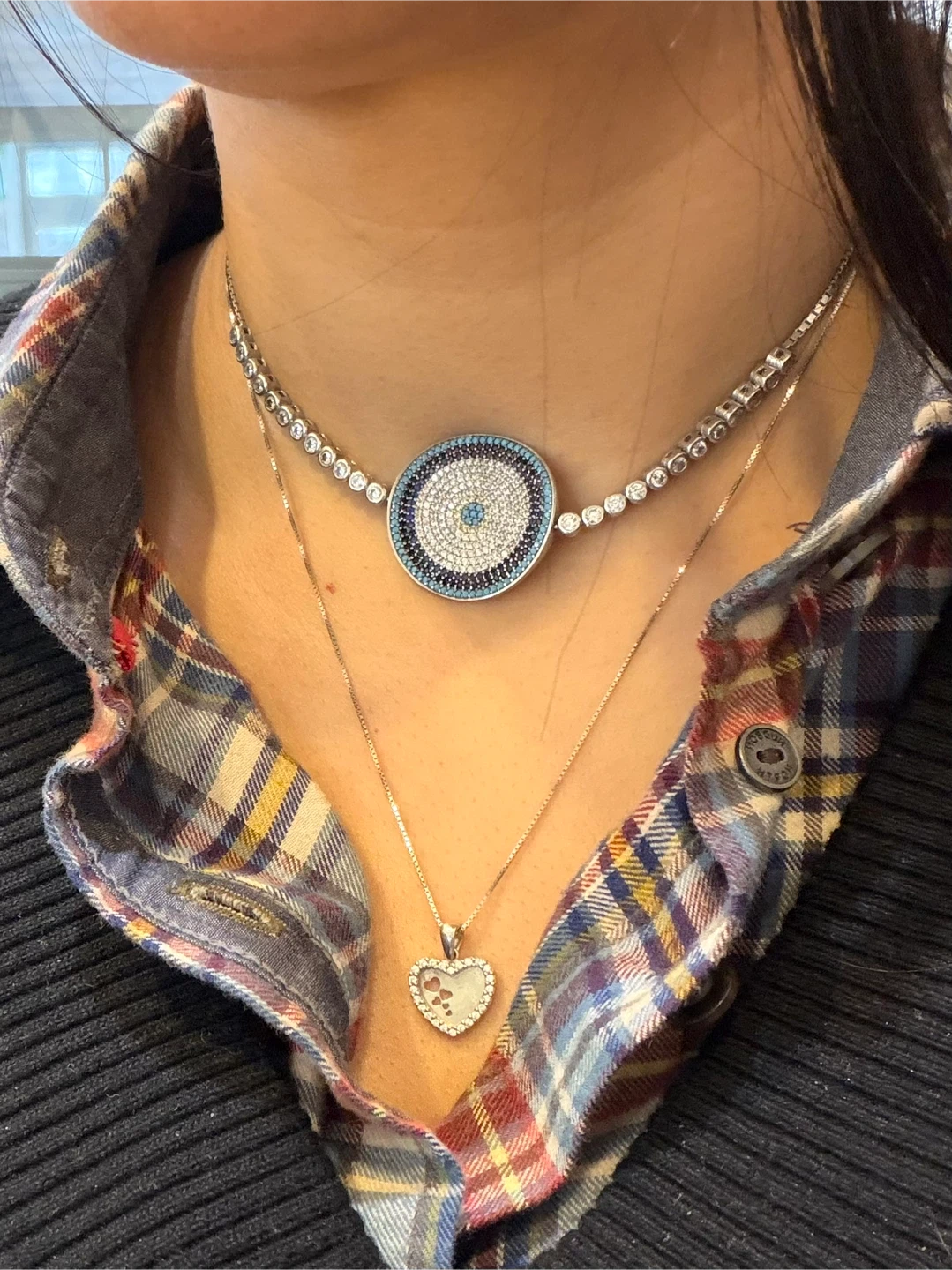 Evil Eye Tennis Necklace with CZ Stones - photo 2