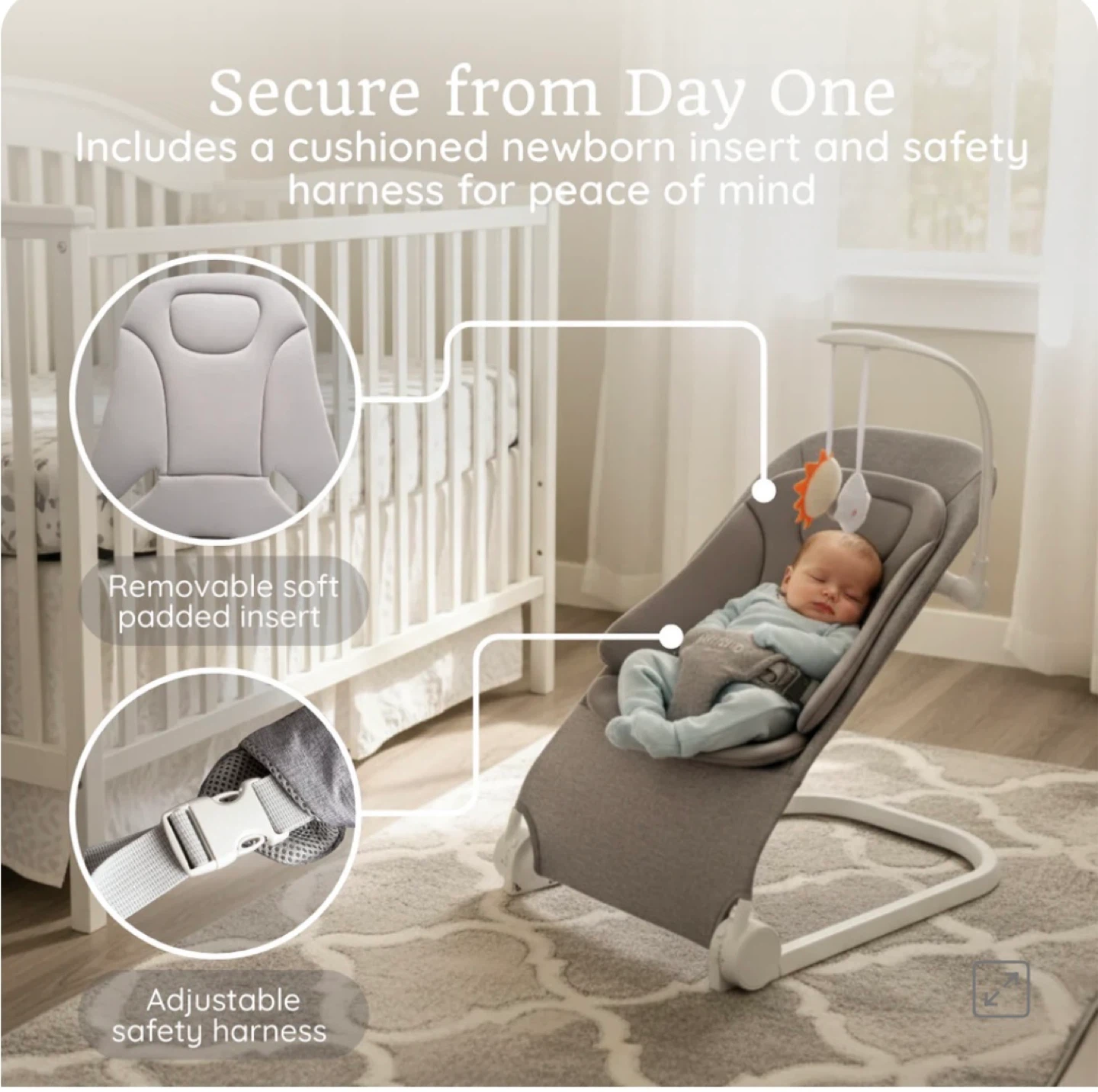 Hibby Bounce Baby Bouncer  in pink - photo 3